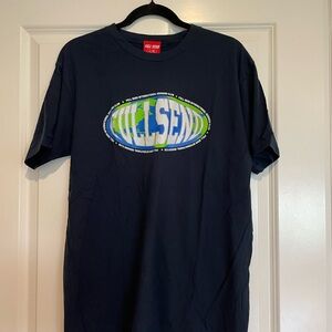 FULL SEND MELK BOYS SIZE LARGE T-SHIRT NAVY BLUE